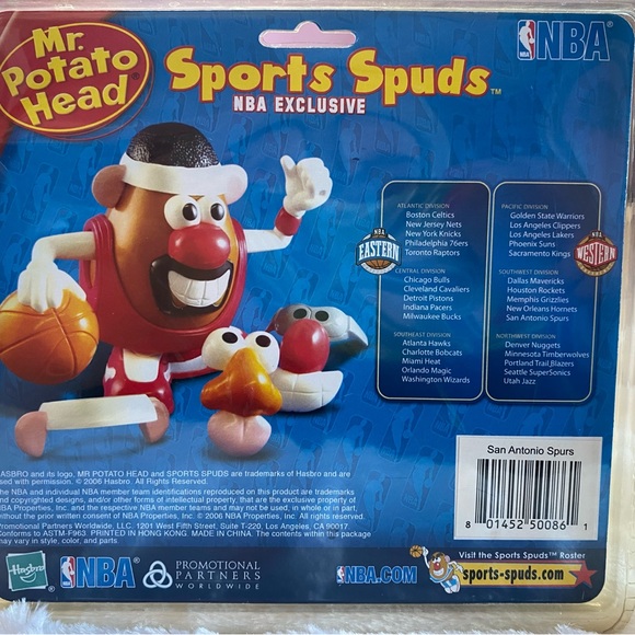 Mr Potato Head NBA Sports Spuds SAN ANTONIO SPURS - Picture 11 of 11